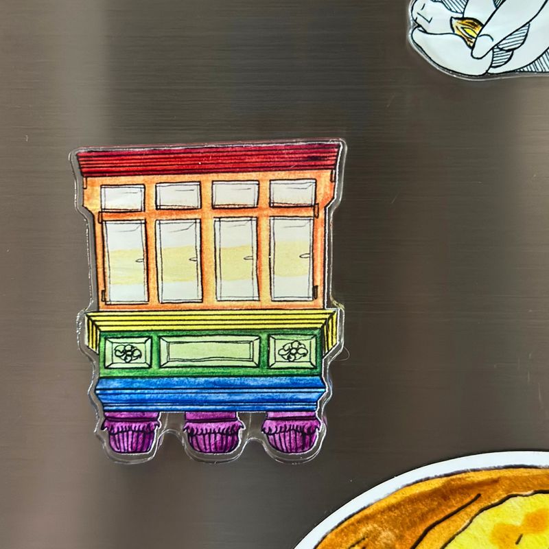 Rainbow Balcony Acrylic Magnet