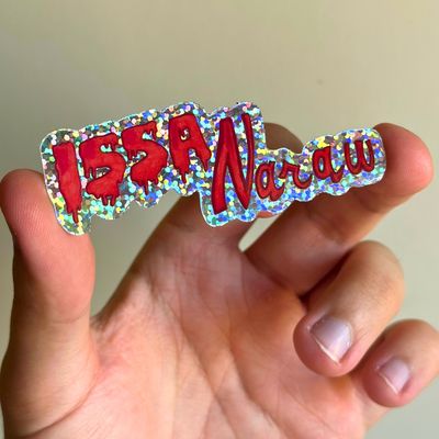 Issa Naraw Glitter Sticker