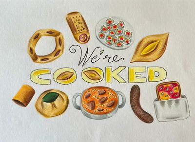 We're Cooked Original Artwork