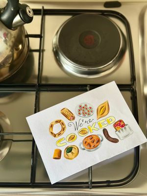 We're Cooked Original Artwork