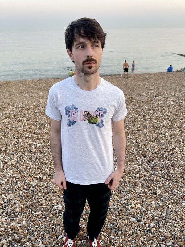 Grey Floral Riot Tee
