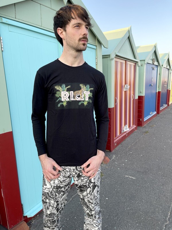 Black long sleeve Jungle Riot Tee