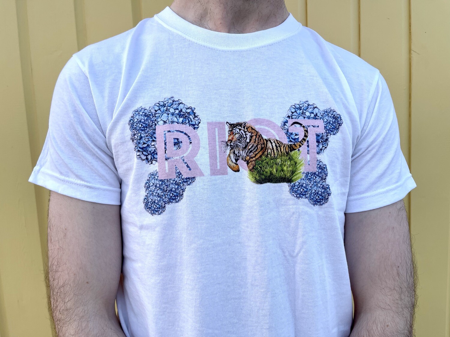 White floral Riot Tee
