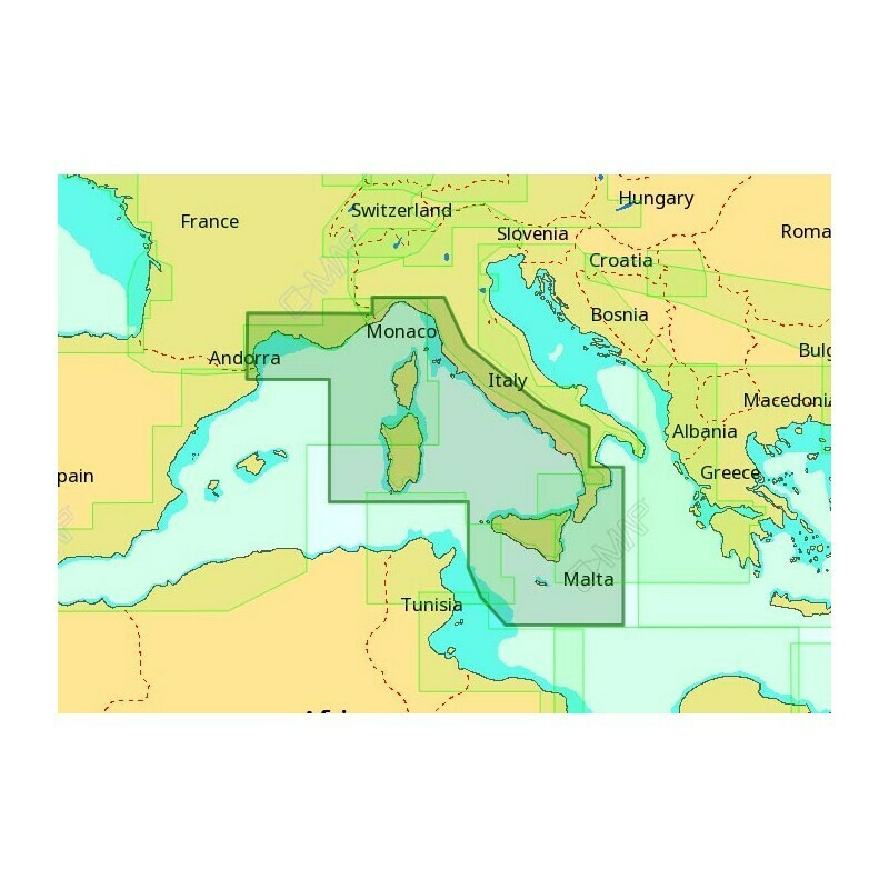 Cartografia C-Map DISCOVER --M- EM-Y201 - Mediterraneo Centrale - PREZZO inclusa PROMOZIONE  NAVICO valido FINO AL 31 MAGGIO 2025