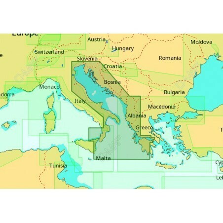 Cartografia C-Map DISCOVER --M- EM-Y203 - Mar Adriatico e Mar Ionio.