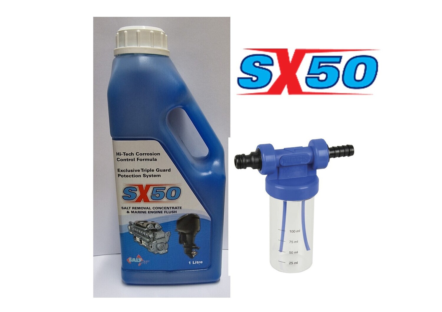 KIT 1LT. Soluzione Salt Off SX50 + Miscelatore iniettore Salt Off SX50