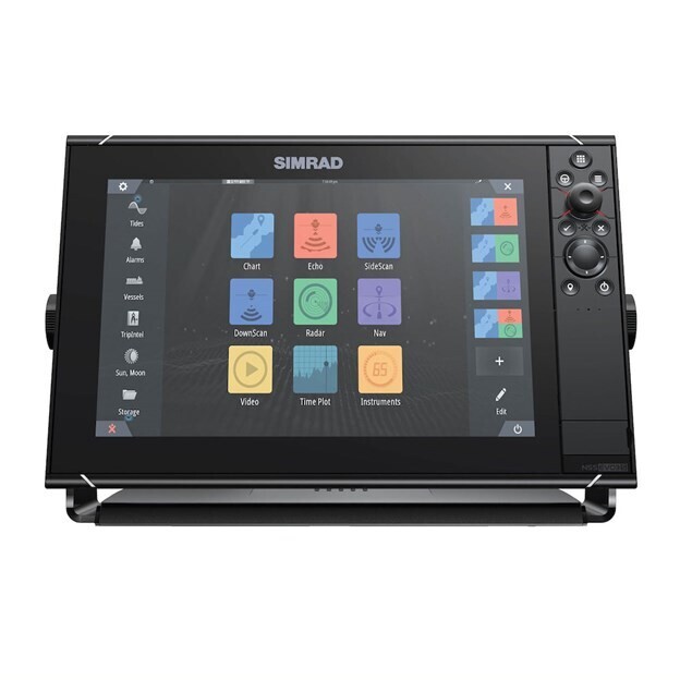 SIMRAD NSS12 EVO3S display da 12 pollici con il GPS, ecoscandaglio, Wi-Fi e uscita HDMI. Include basemap mondiale.
