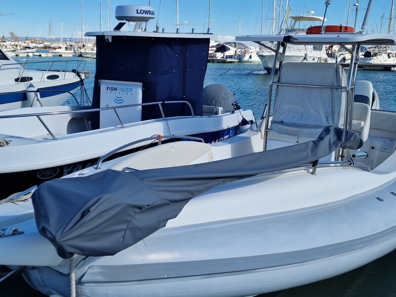 Coperture imperiali con zip YKK in tessuto impermeabile nautico per motori Minn Kota 112lbs 87&#39;