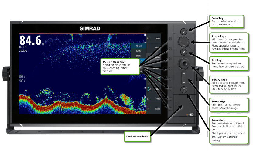 S2016 Dedicato fish-finder con modulo Broadband Sounder ™ e la tecnologia CHIRP. 16 "display LCD widescreen