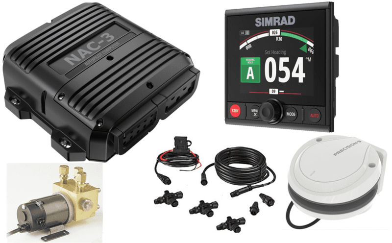 AUTOPILOT SIMRAD AP44 VRF ad alta capacità pacco. Composto di controllo AP44, precisione-9 bussola, RPU-160 pompa e NAC-3 computer autopilota - PREZZO inclusa PROMOZIONE  NAVICO valido FINO AL 31 MAGG