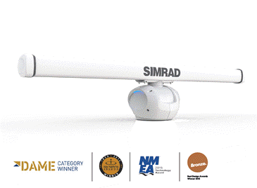 Radar a compressione di impulsi HALO-6 Simrad. Con antenna da 6 piedi, modulo di interfaccia RI-12 e cavo da 20 m (66 piedi).