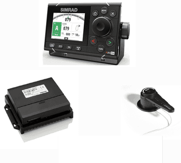 A2004 Pacchetto autopilota con controller A2004, computer autopilota AC70 e feedback timone RF300.