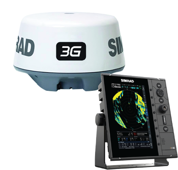 Il kit Simrad R2009 3G ™ è un&#39;unità di controllo radar a 9 pollici dedicata e Radar a banda larga 3G. Il kit comprende unità di controllo radar R2009, Radar a banda larga 3G, interfaccia RI-10, cavo d