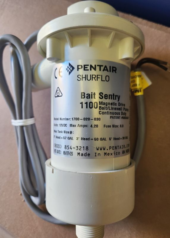 Pompa per Vasca del Vivo Shurflo Bait Sentry 1100gph -4163litri/ora Pompa per Vasca del Vivo Shurflo Bait Sentry 1100gph -4163litri/ora