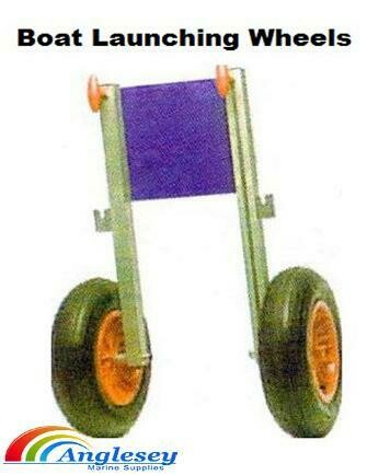 Removable stainless steel boat launching wheels