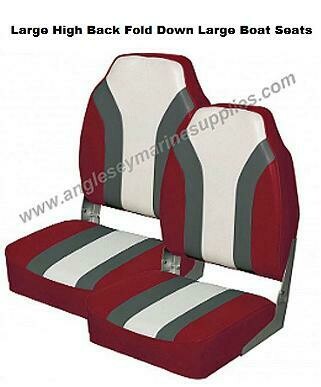 Large high back fold down boat seats (choice of colours)