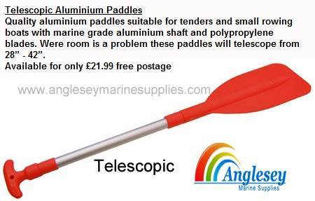 Telescopic boat paddle