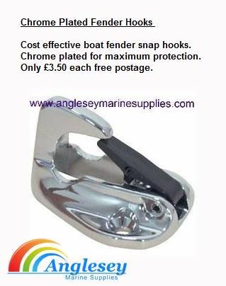 Chrome plated boat fender hooks