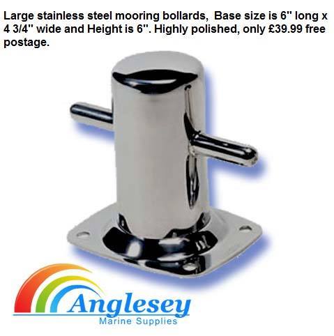 Stainless steel boat mooring bollard