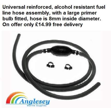 universal boat marine fuel line with priming bulb