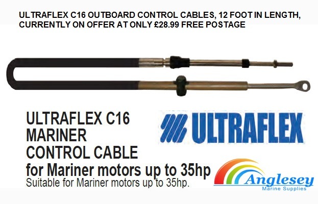 Ultraflex C16 outboard control cable mariner 11 foot