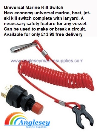 Universal outboard engine and pwc jetski kill switch lanyard