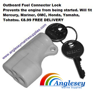 Outboard engine fuel connector lock