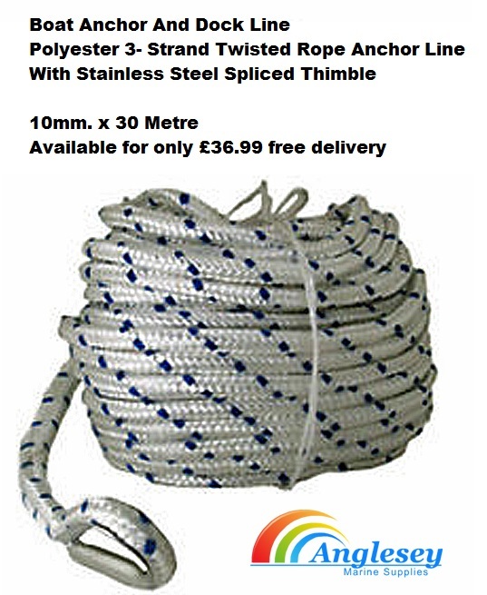 Boat Anchor Line And Docking Line 10mm x 30 Metres