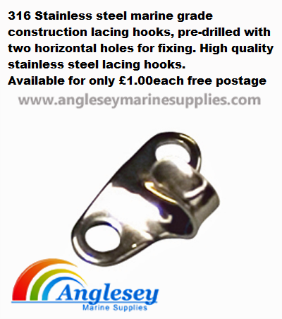 Stainless Steel Lacing Hooks Horizontal