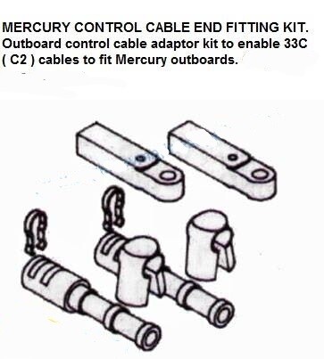 Mercury outboard control cable fitting kit