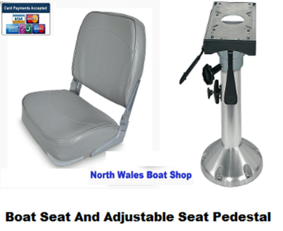 VidaXL Boat Seat Pedestal & 360u00b0 Swivel Adjustable Base Steel - Height Adjustable 28 Cm To 45.5 Cm - Black