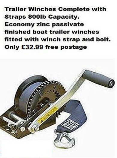 Boat trailer winch with strap 800lb