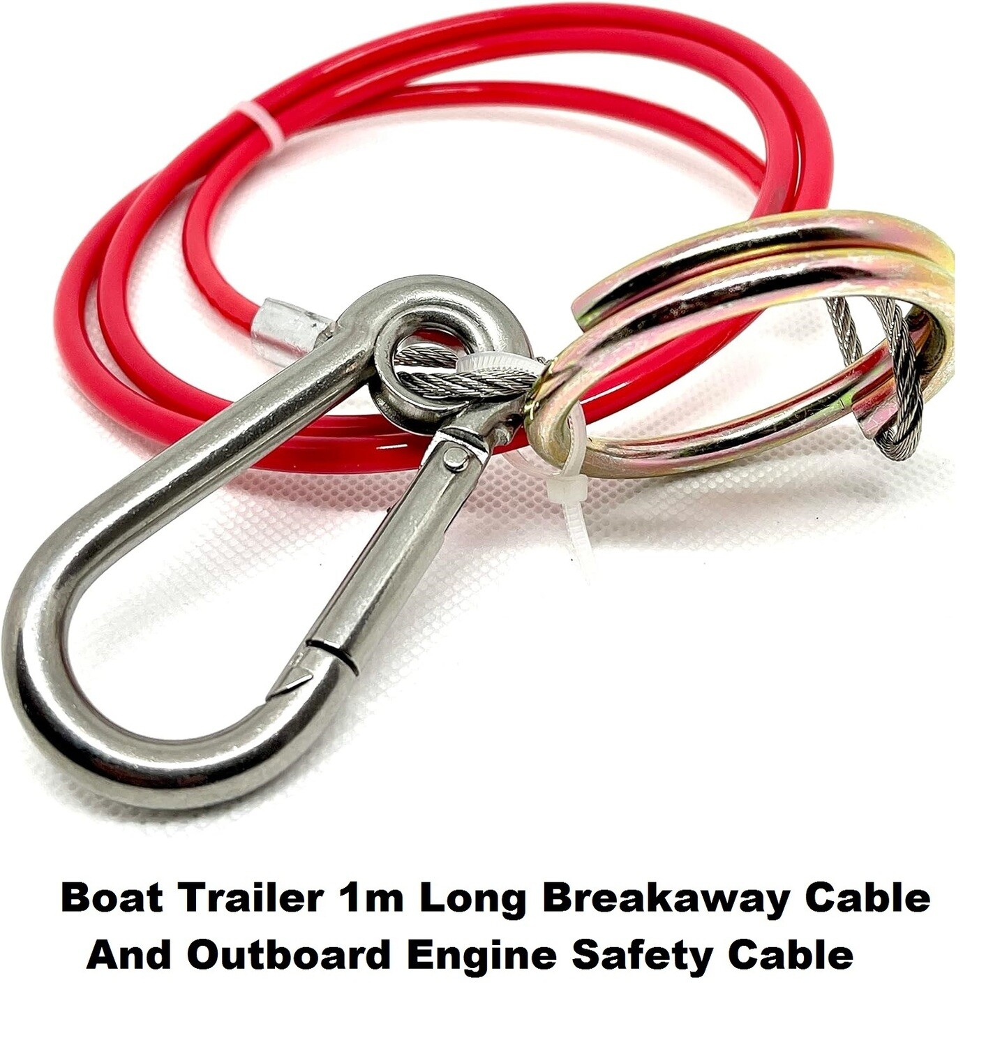 Boat trailer breakaway cable