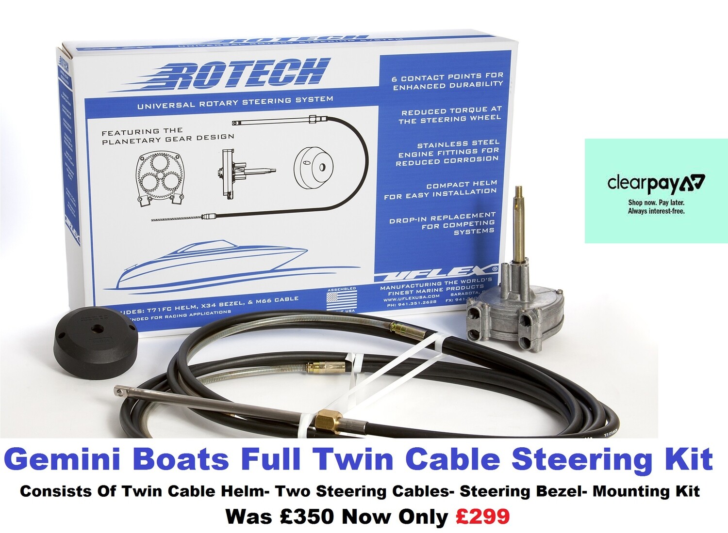 Gemini Catamaran Boat Steering Kit