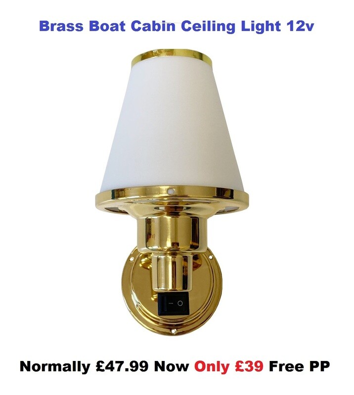 Brass Boat Cabin Wall Light 12v