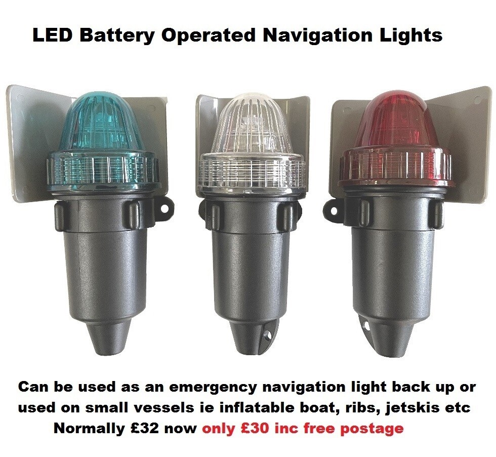Emergency boat navigation lights 3 way