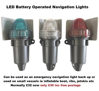 Emergency boat navigation lights 3 way