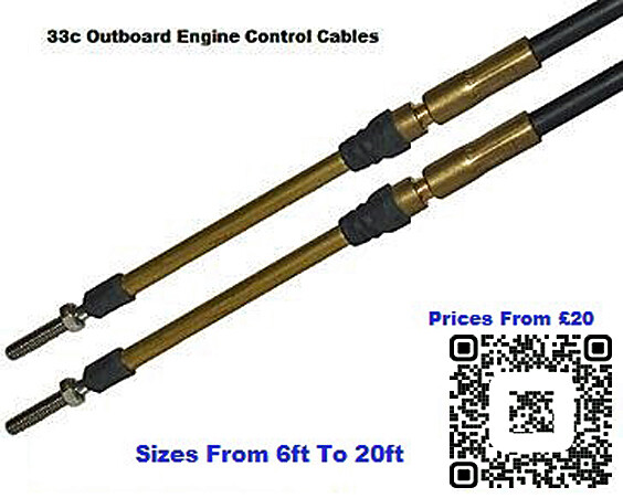 Outboard Engine Control Cable 33c C2 Sizes 6ft To 20ft