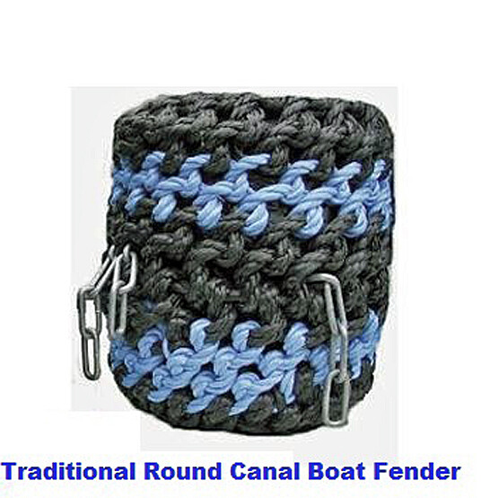 Traditional Round Rope Fender Canal Boat