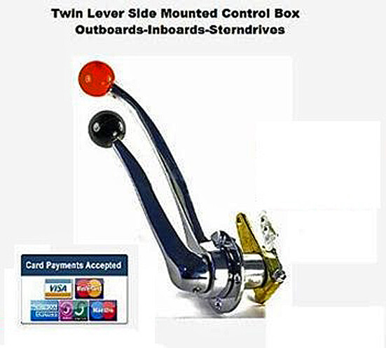 Twin Lever Side Mounted Stainless Boat Outboard Controls