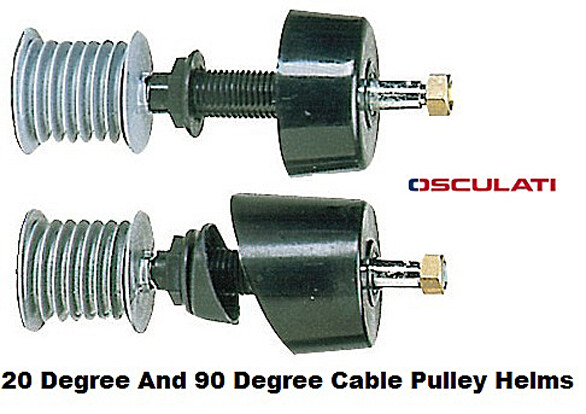 Cable pulley boat steering helms