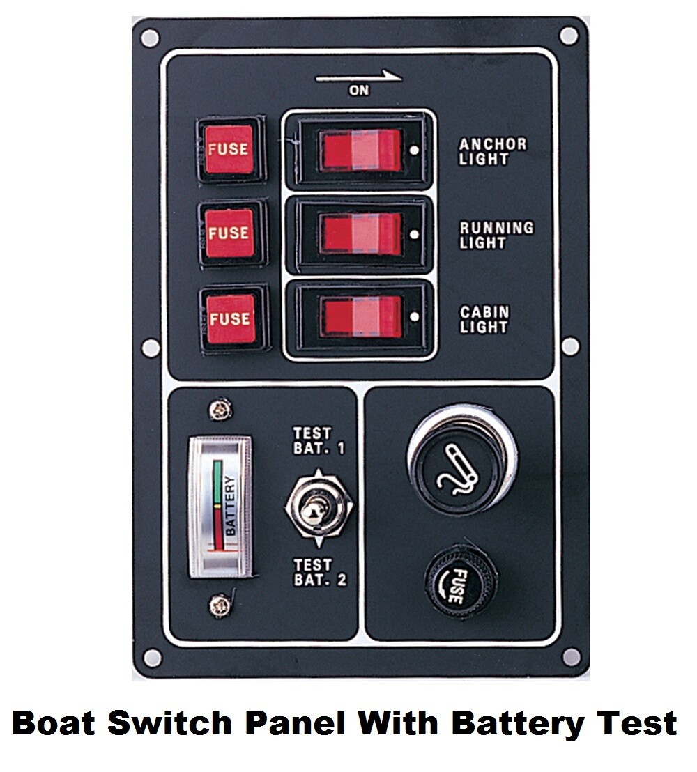 Boat Switch Panel With Battery Test
