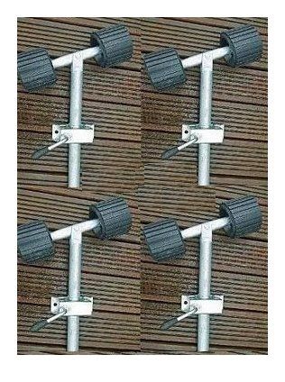 Boat Trailer Ribbed Rollers  And 34mm Stems x 4