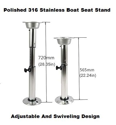 Stainless steel boat seat pedestal