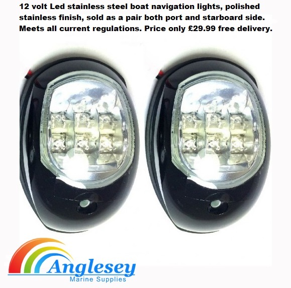 Port &amp; Starboard Stainless Led Navigation Lights