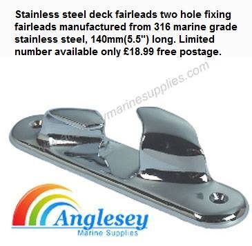 Stainless steel deck fairleads