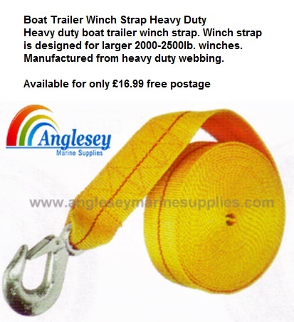 Boat trailer winch strap heavy duty