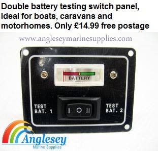 Boat marine batteries double testing panel