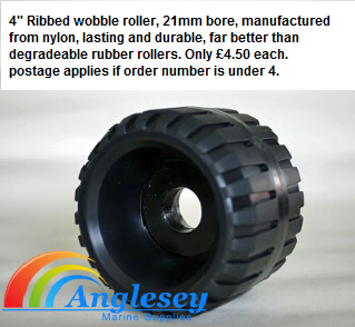 Boat trailer wobble rollers