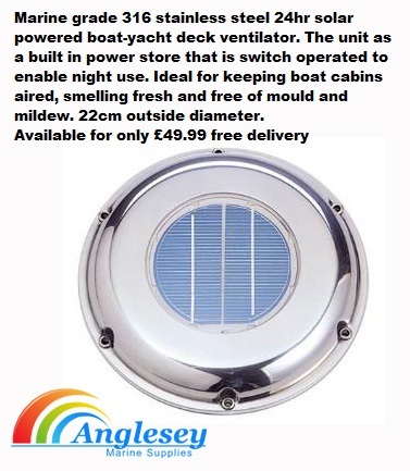 Solar Powered 24hr Ventilator Boat Cabin